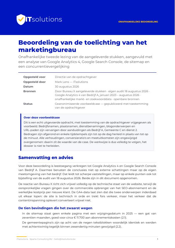 Sample SEO, GEO and AI analysis report